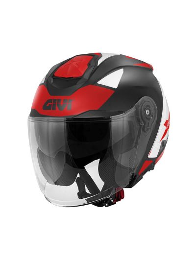 JET čelada GIVI HX.25F TARGET črna/bela/rdeča